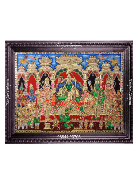 Original Sri Rama Pattabhishekam Antique Painting